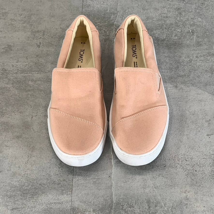 TOMS Women's Salmon Luca Canvas Wrapped Round-Toe Slip-On Sneakers SZ 6