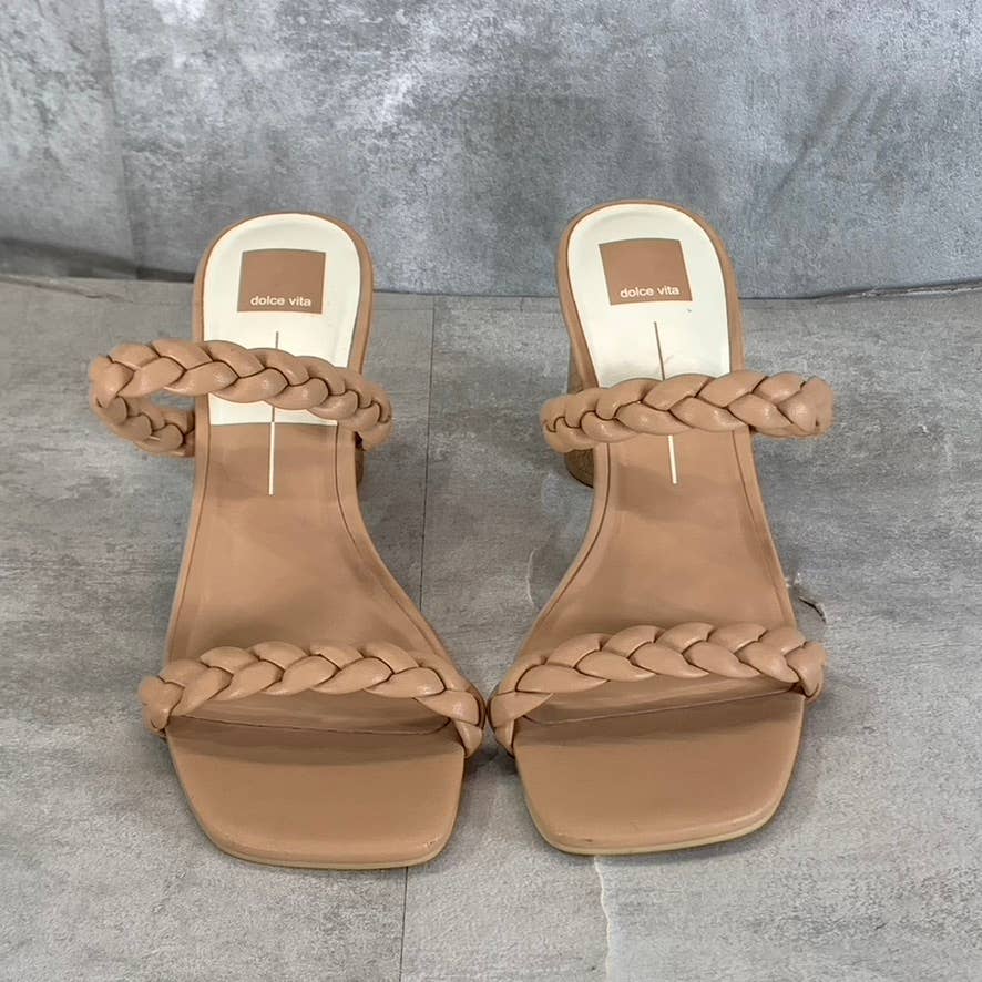 DOLCE VITA Women's Cafe Stella Nairi Braided Square-Toe Slide Sandals SZ 10