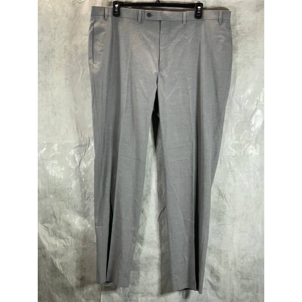VAN HEUSEN FLEX Men's Grey Sharkskin Slim-Fit Suit Pants SZ 42X34