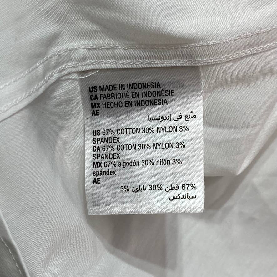 ALFANI White Slim-Fit Performance Stretch Long Sleeve Dress Shirt SZ S