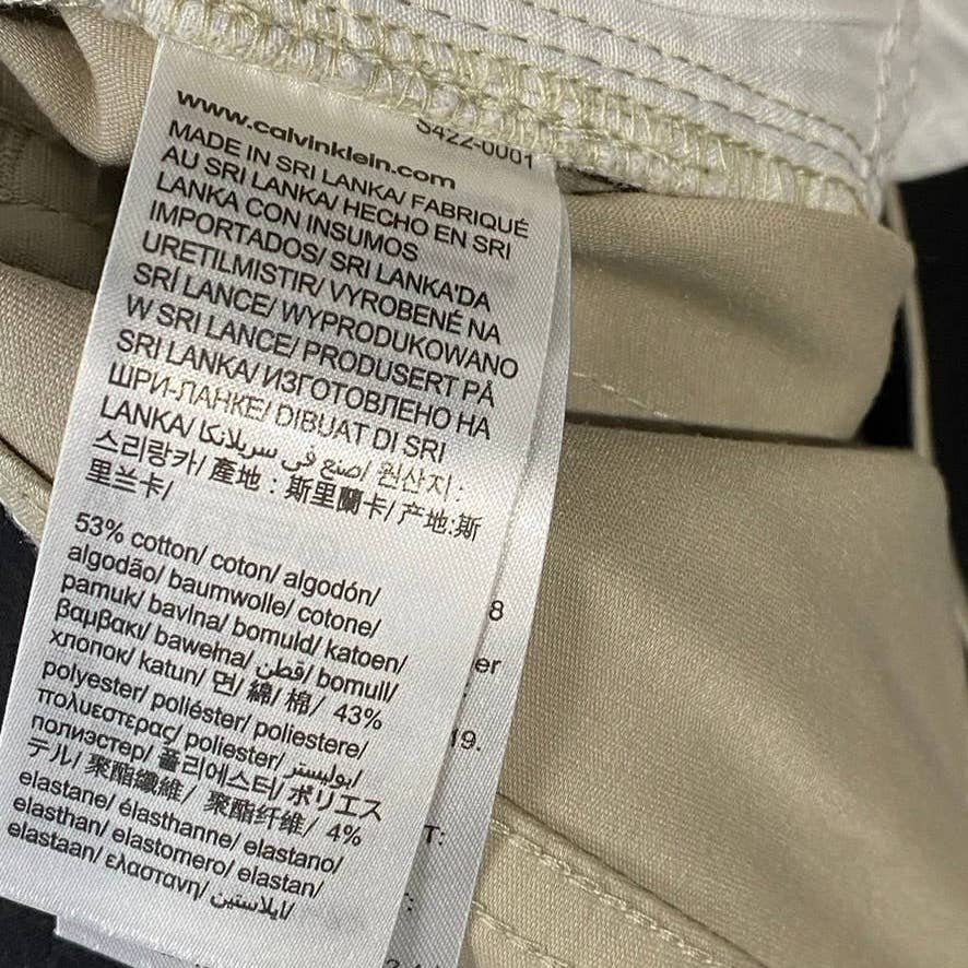 CALVIN KLEIN Men's Plaza Taupe Move 365 Slim-Fit Performance Stretch Pants SZ 33