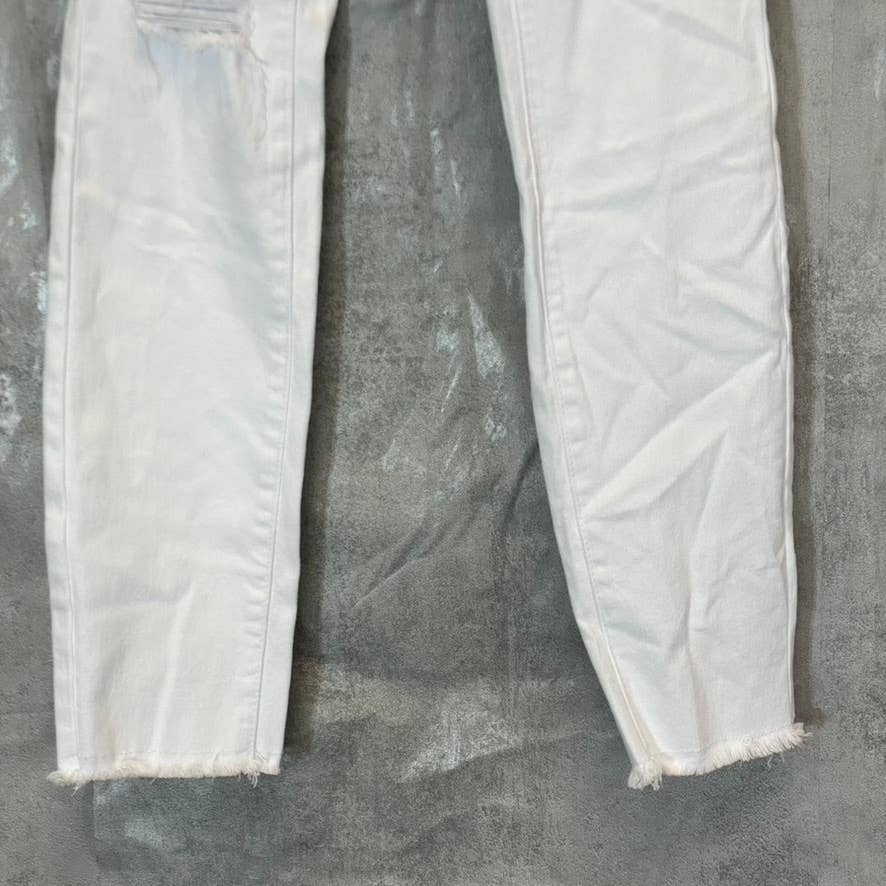 BLANKNYC Women's The Great Jones White Distressed High-Rise Skinny Ankle Denim Jeans SZ 26