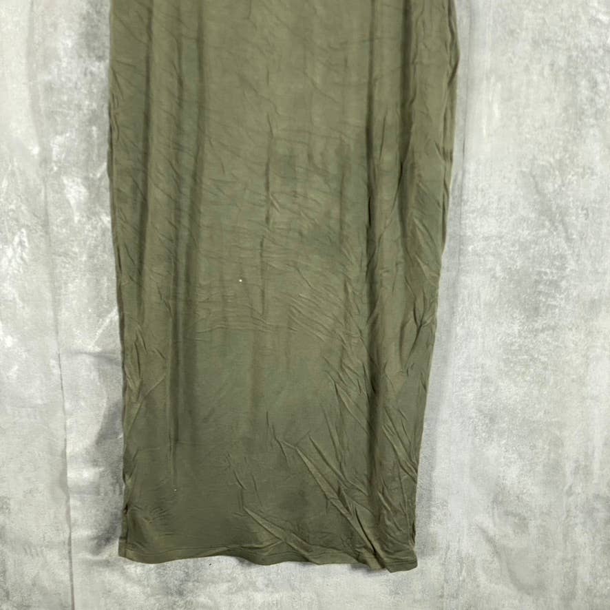 BAR III Women's Olive Scoop-Neck Bodycon Sleeveless Midi Tank Dress SZ S