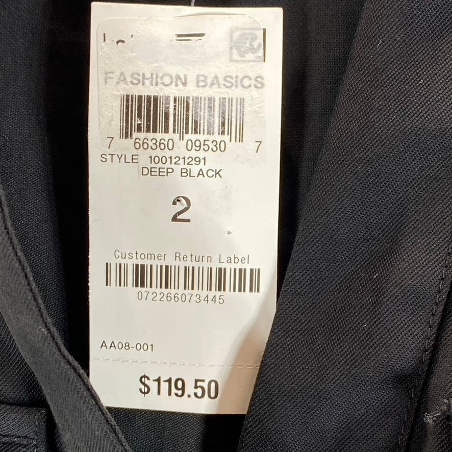 INC INTERNATIONAL CONCEPTS Women's Deep Black Split-Neck Belted Utility Jumpsuit