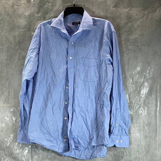 CLUB ROOM Men's Light Blue Regular-Fit Cotton Oxford Dress Shirt SZ 15.5 34/35