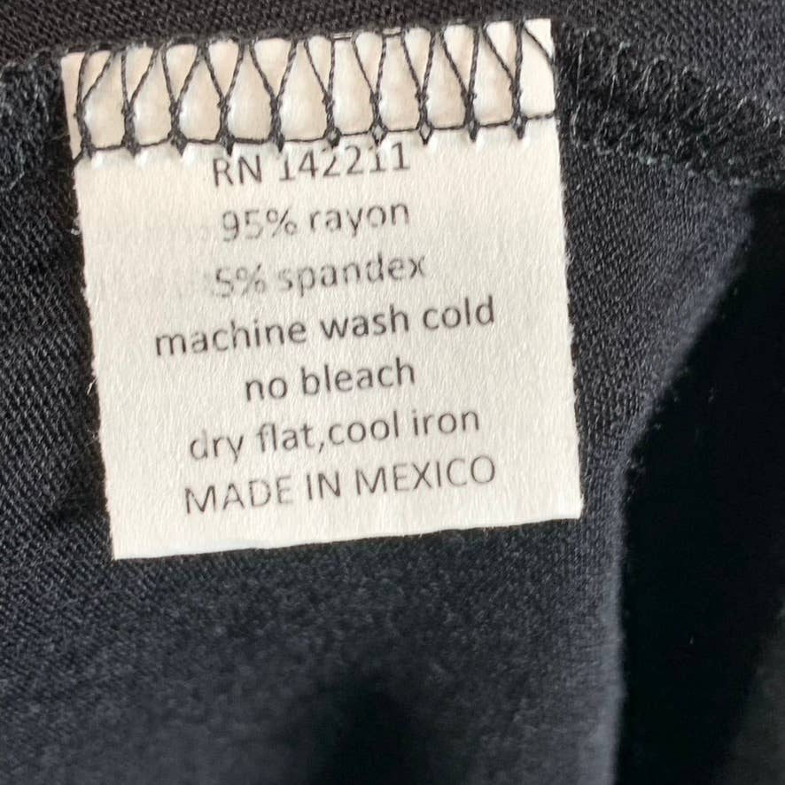 24SEVEN COMFORT APPAREL Women's Solid Black Elastic Waist Pull-On Midi Skirt SZL