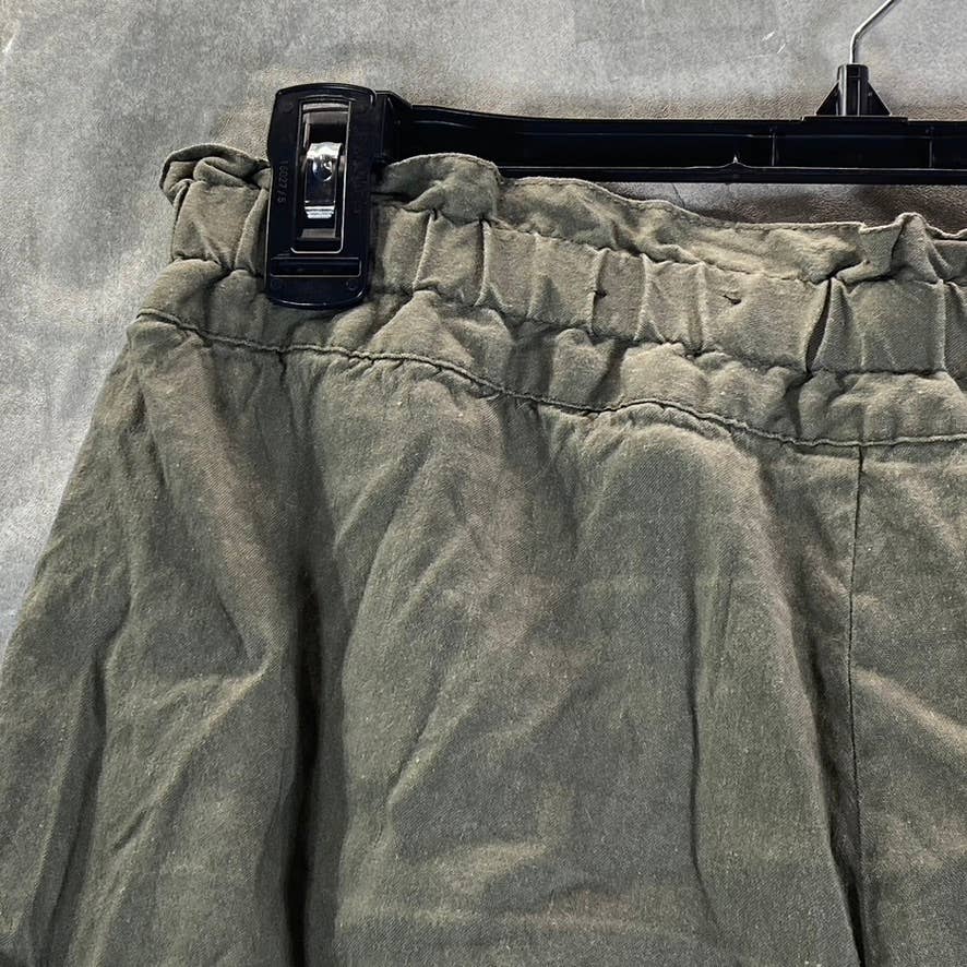 INC INTERNATIONAL Women's Moss Mountain High-Rise Paperbag Cuffed Shorts SZ M