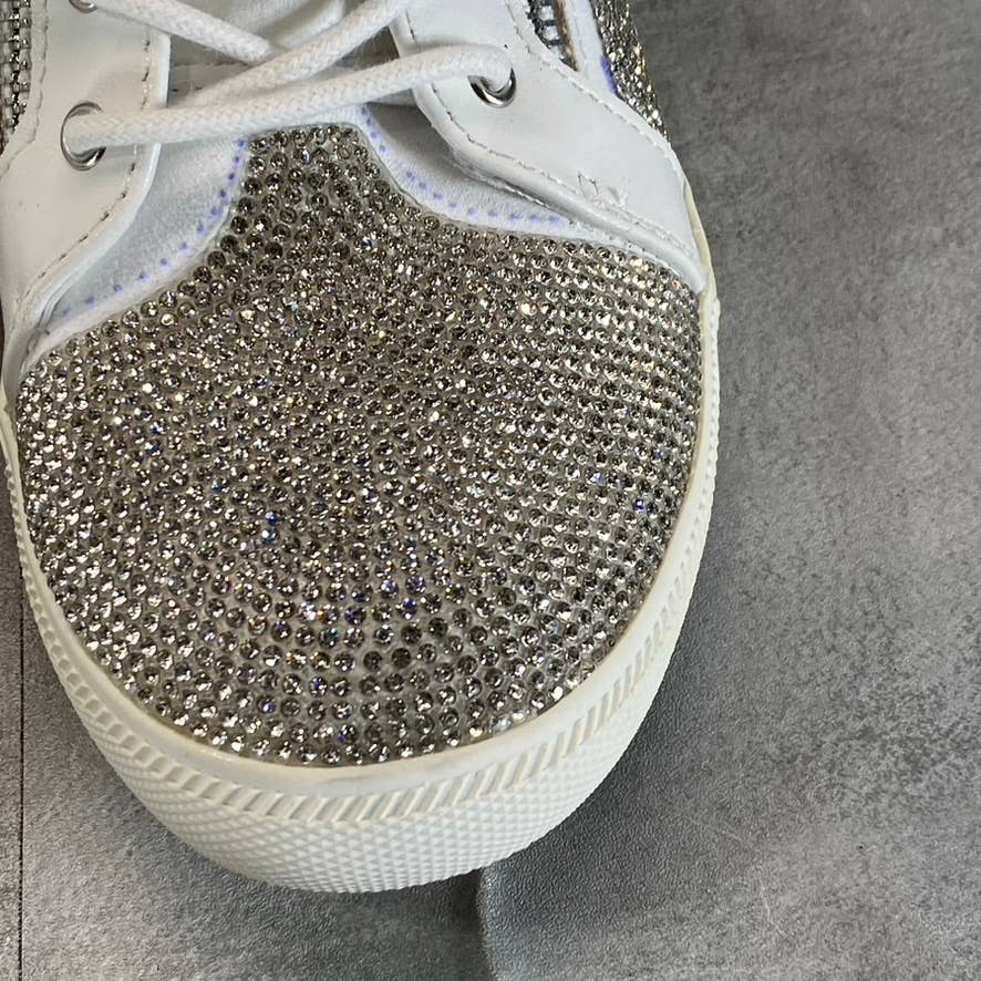 INC INTERNATIONAL CONCEPTS Women's Silver Rhinestone Debby Wedge Sneakers SZ 6.5
