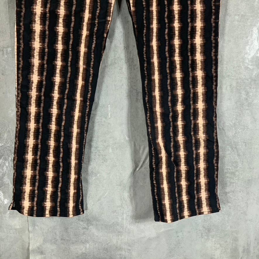 INC INTERNATIONAL CONCEPTS Women's Noir Stripe Printed Skinny Crop Pants SZ 4