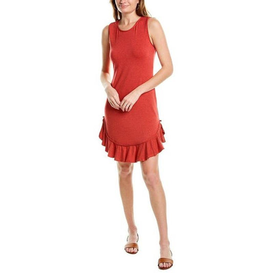 MAX STUDIO Women's Hscarlet Sleeveless Ruffled Hem Mini Dress SZ L