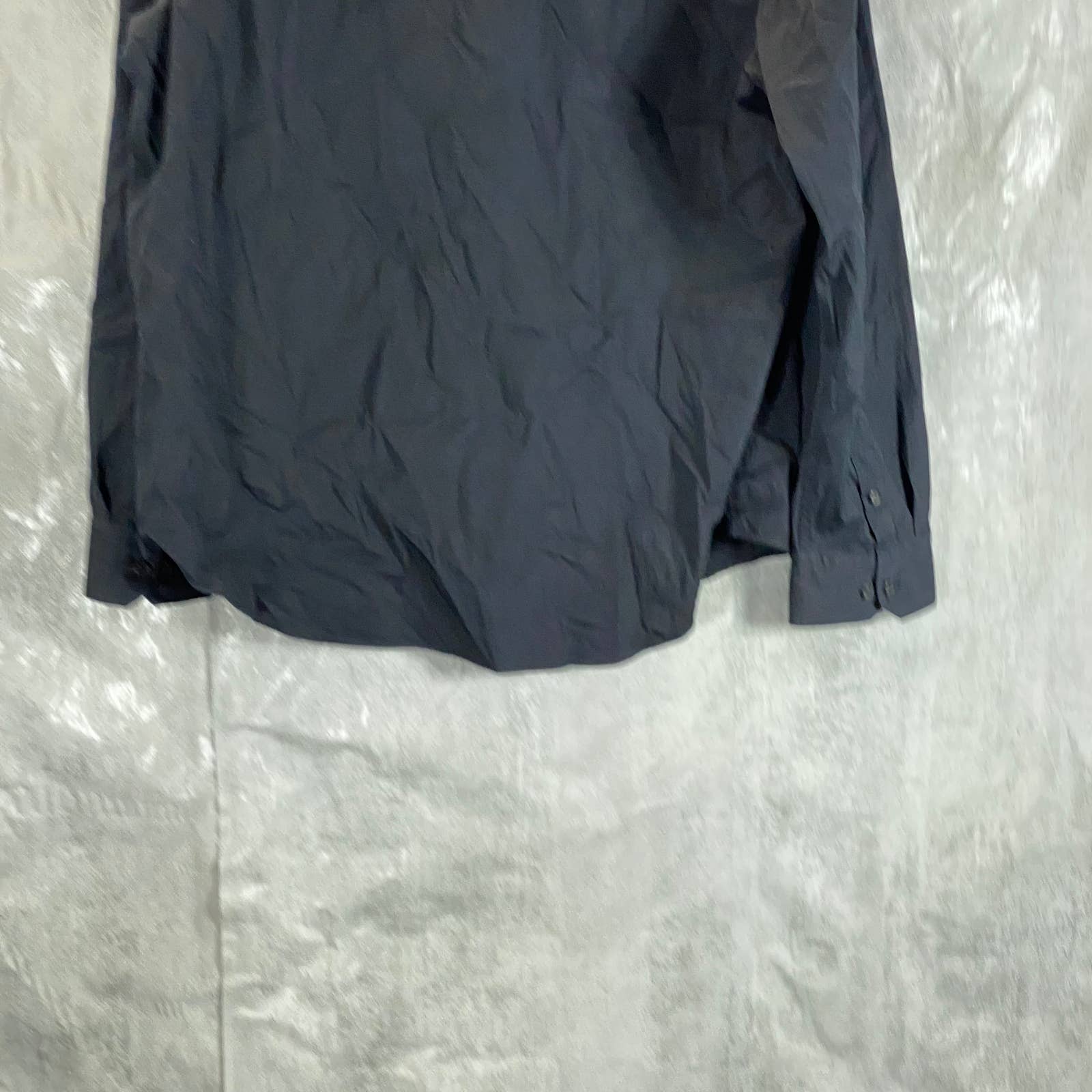 CALVIN KLIEN Men's Black Beauty Solid Patch Pocket Button-Down Easy Shirt SZ XL