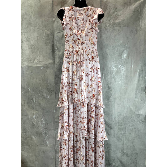 RACHEL RACHEL ROY Women's Ivory Floral Elaine Tiered V-Neck Maxi Dress SZ 2