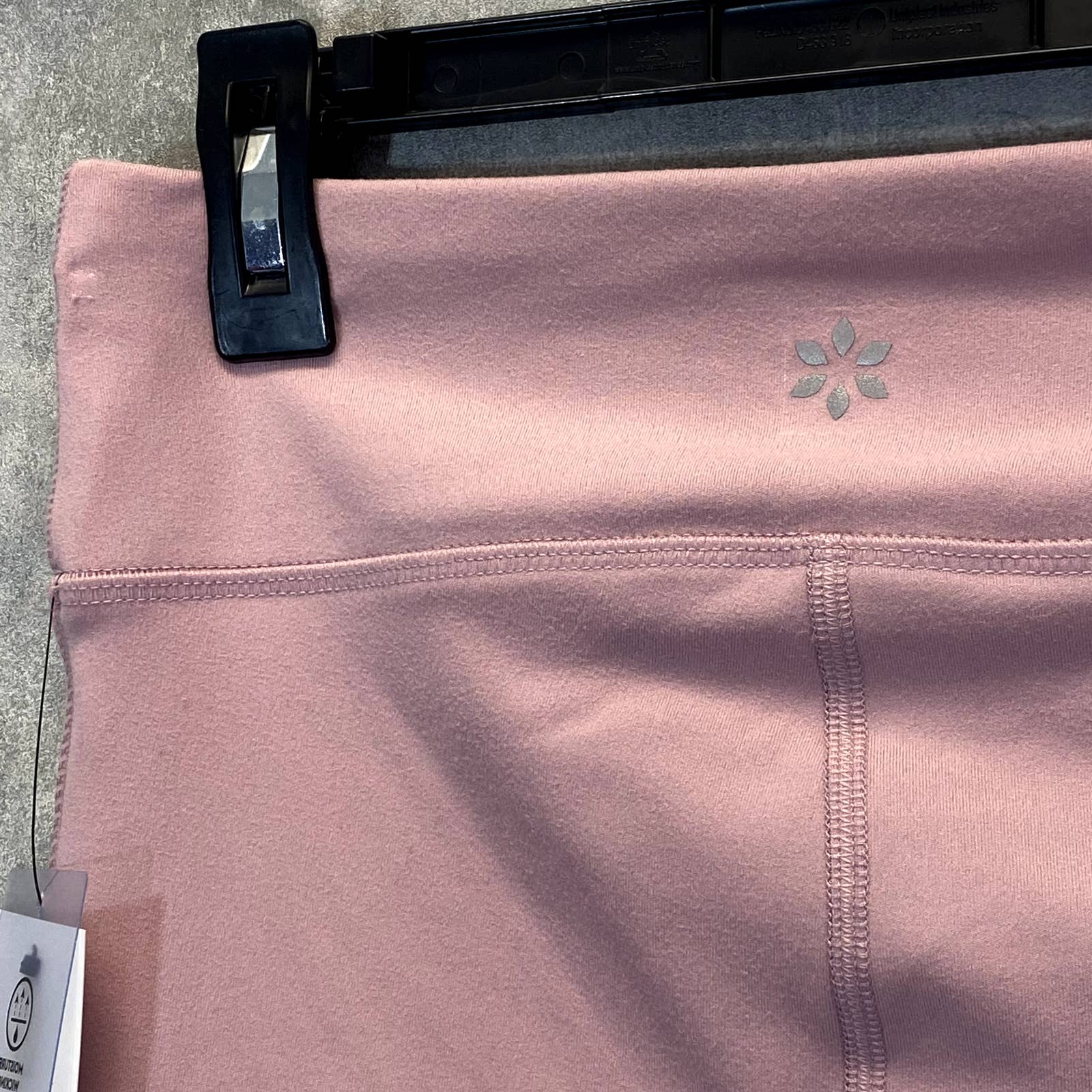 NINE WEST Women's Mauve Shadow Side Zip Stretch Active Pull-On Crop Leggings SZ S