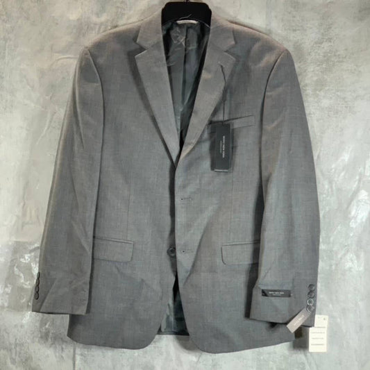 MARC NEW YORK Men's Charcoal/blue Plaid Modern-Fit Two-Button Suit Jacket SZ 38S