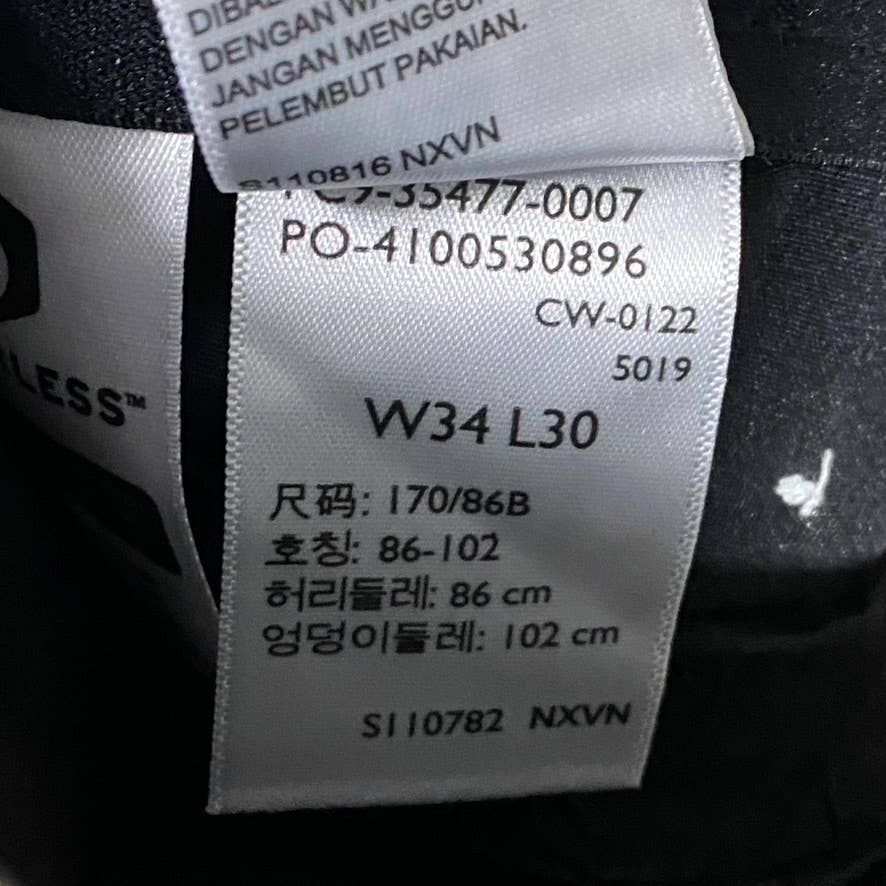 DOCKERS Men's Tan Slim-Fit Flat Front City Tech Trousers SZ 34X30