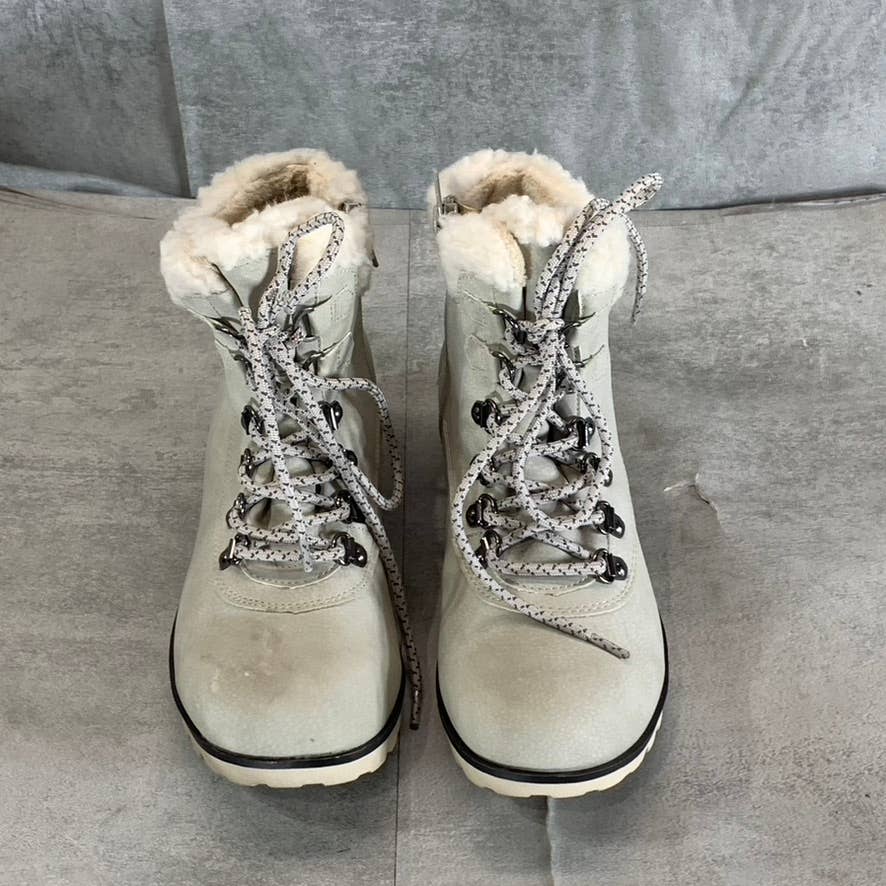 JBU By JAMBU Women's Stone White Blue Creek Memory Foam Lace-Up Ankle Boot SZ6.5