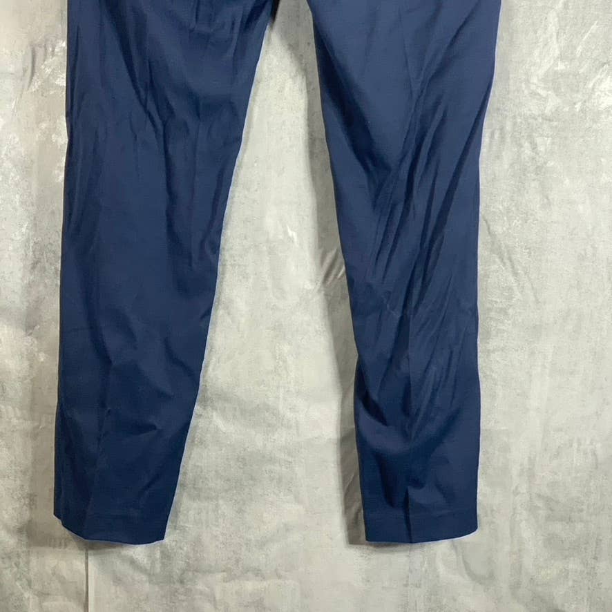 CALVIN KLEIN Men's Blue Slim-Fit Flat Front Dress Pants SZ 36X32