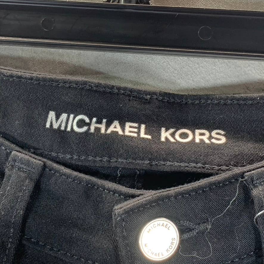 MICHAEL MICHAEL KORS Black Solid Selma Skinny High-Rise Denim Jeans SZ 8
