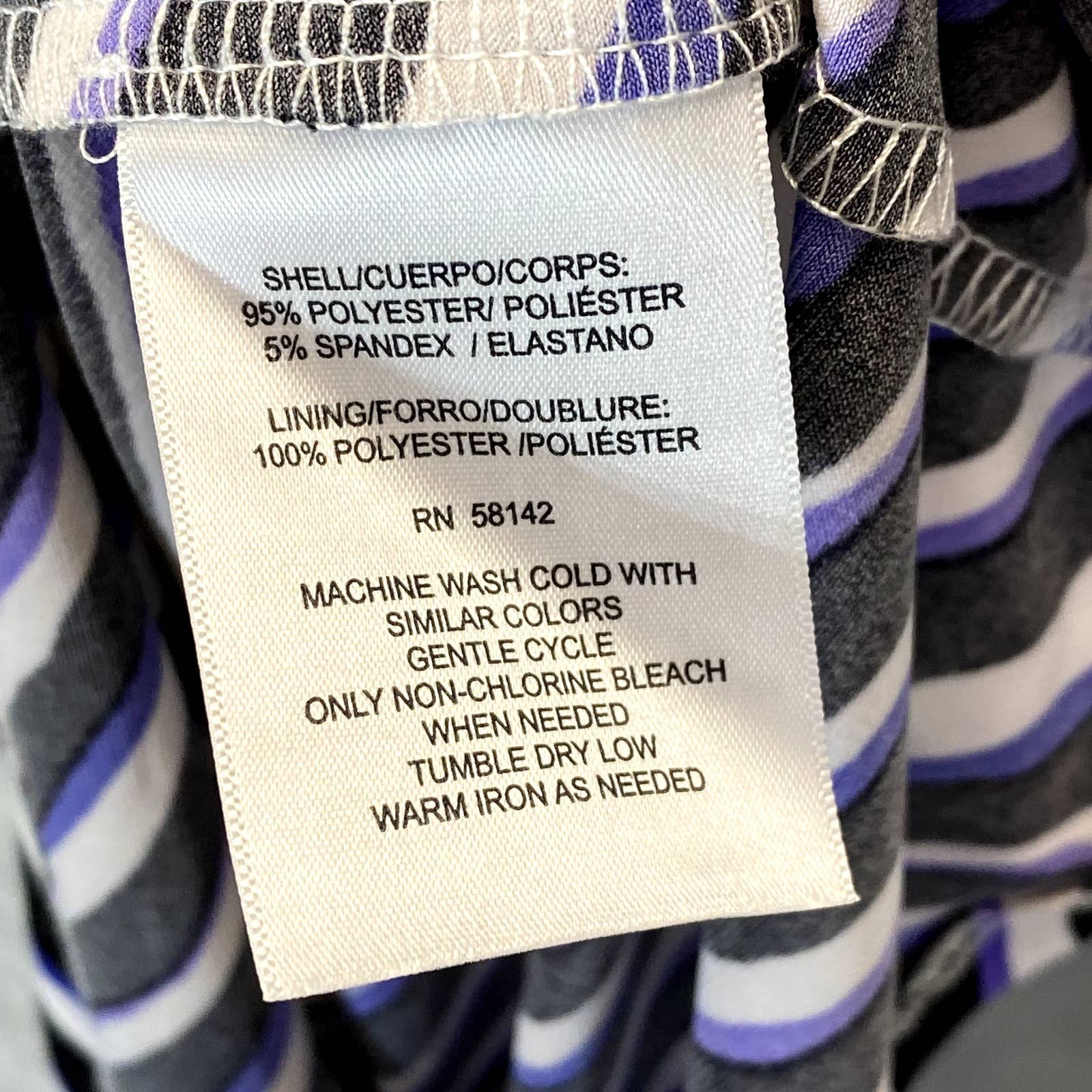 LONDON TIMES Women's Open Blue Techno Stripe Short Sleeve Jersey Sheath Dress SZ 14