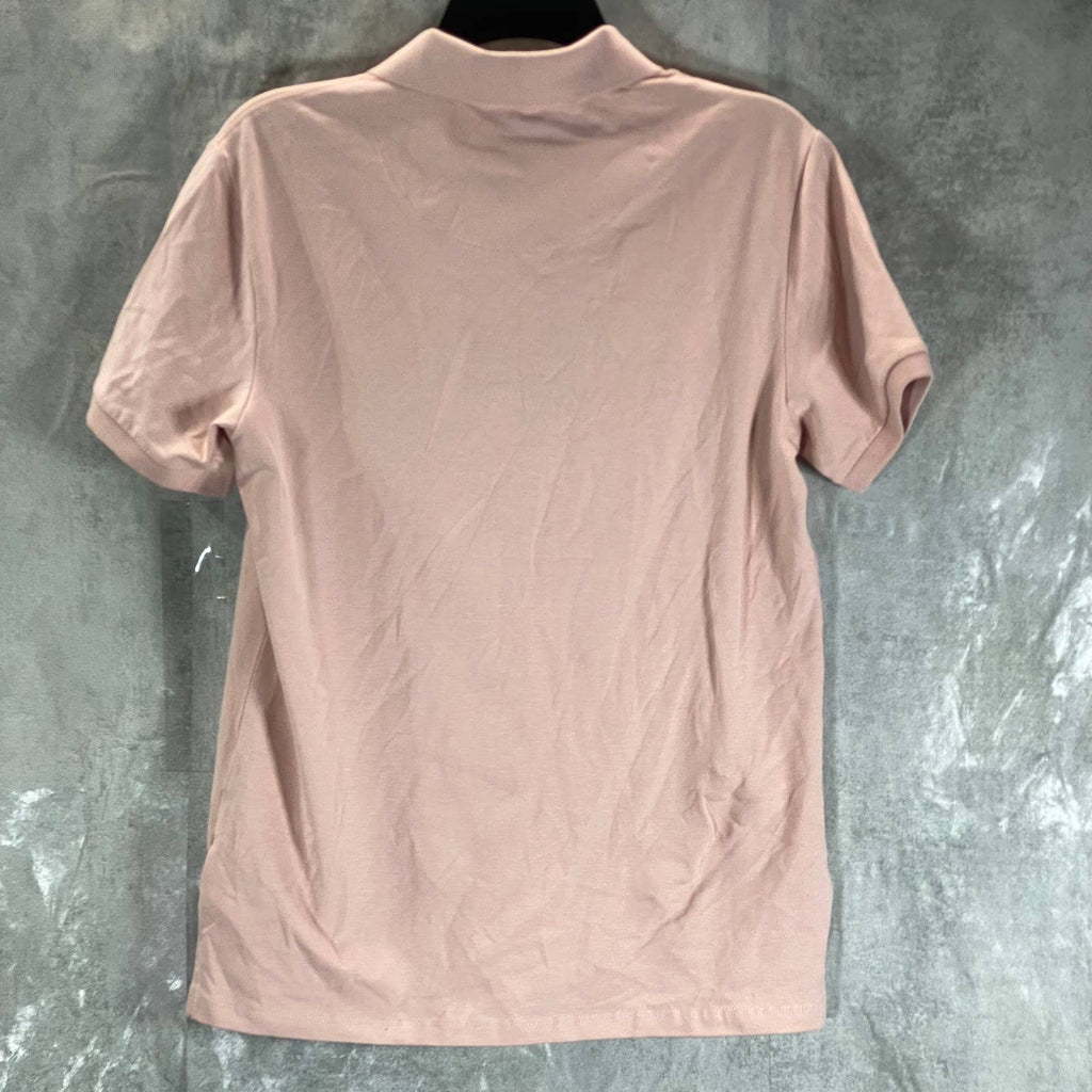 DKNY Men's Dusty Pink Essential Classic-Fit Short-Sleeve Polo Shirt SZ S