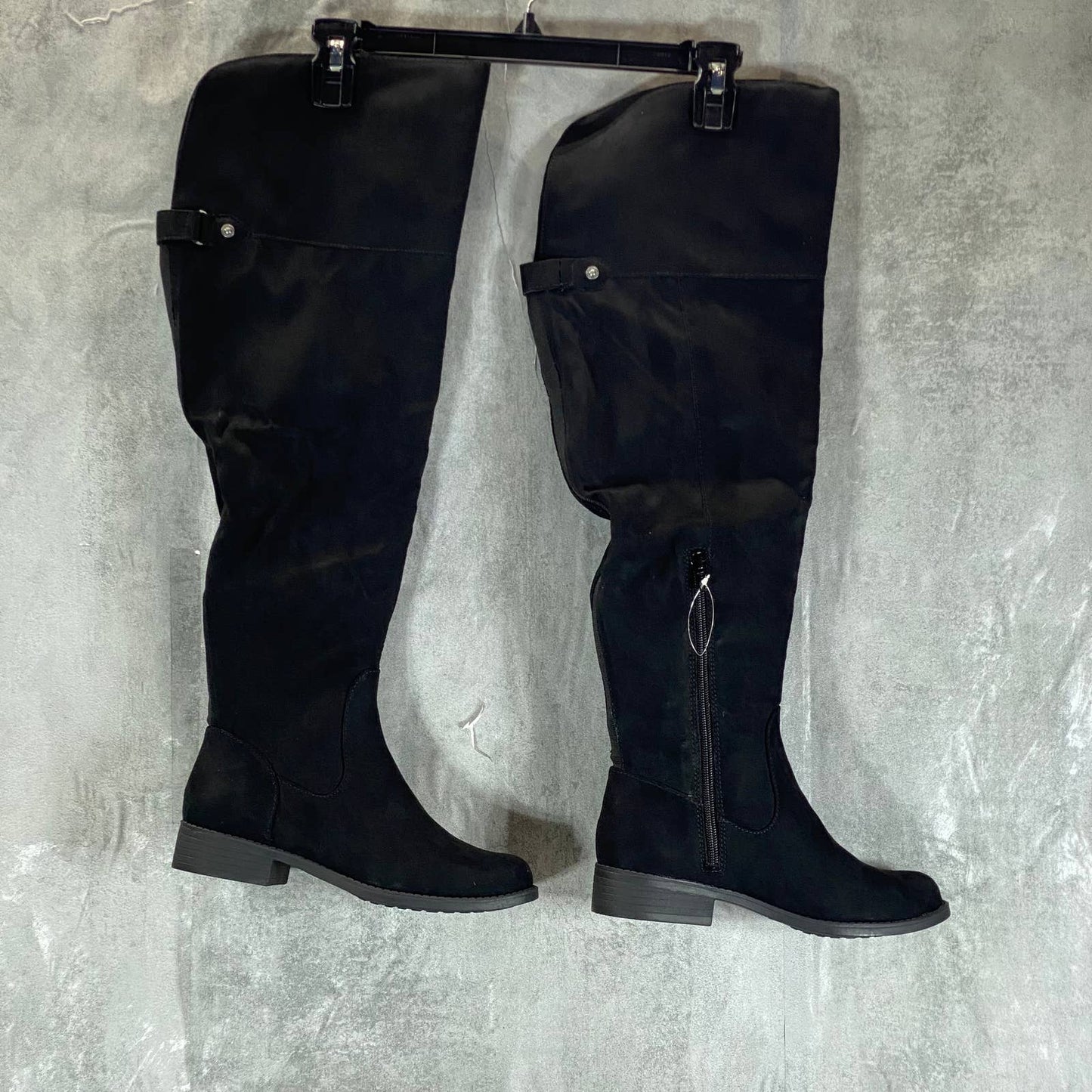 SUN+STONE Women's Black Micro Allicce Wide-Calf Over-The-Knee Boots SZ 6.5WC