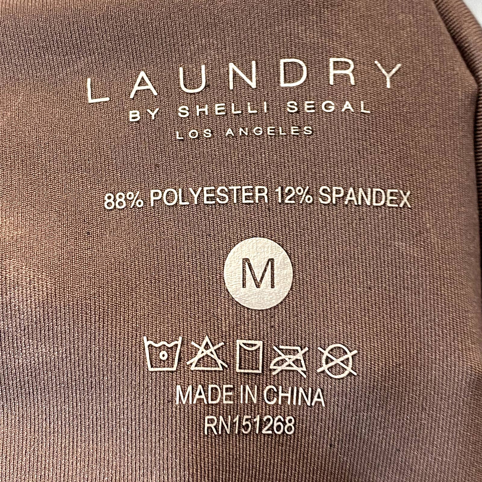 LAUNDRY By Shelli Segal Taupe Printed High-Waist Stretch Active Leggings SZ M