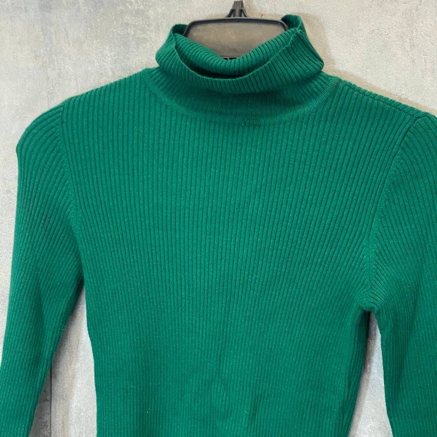 STYLE & CO Women's Petite Aventurine Ribbed Turtleneck Lightweight Pullover Sweater SZ P/S