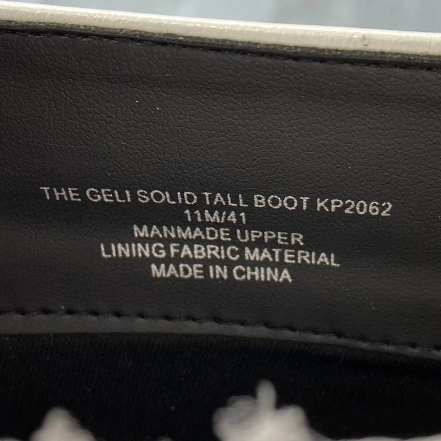 KATY PERRY Women's Optic White The Geli Solid Square-Toe Lug-Sole Tall Boot SZ11