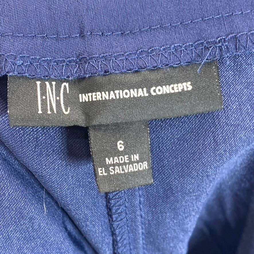 INC INTERNATIONAL Women's Deep Twilight Mid-Rise Bermuda Pull-On Shorts SZ 6