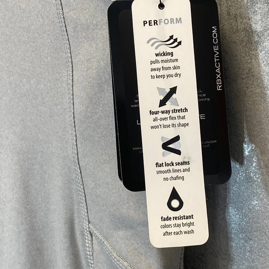 RBX Women’s Light Heather Grey High-Waist Active Pull-On Capri Leggings SZ S