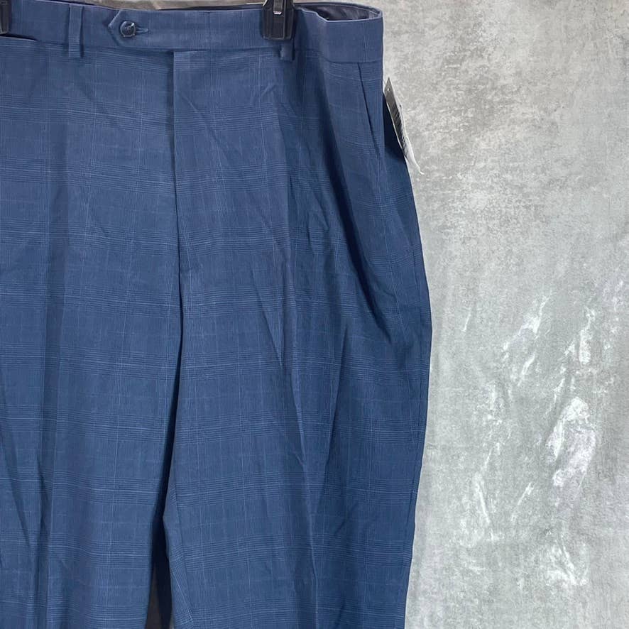 NAUTICA Men's Navy Plaid Modern-Fit Bi-Stretch Suit Pants SZ 41X32