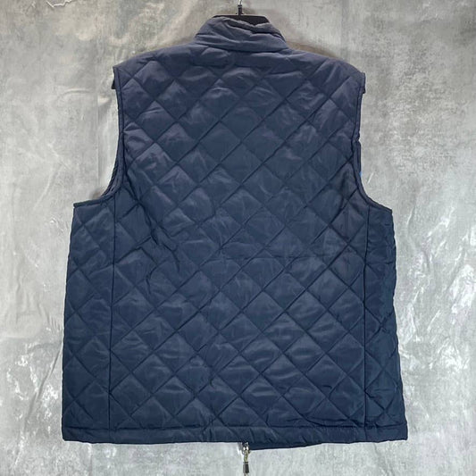 HAWKE & CO Men's Navy Quilted Lightweight Water-Resistant Vest SZ L