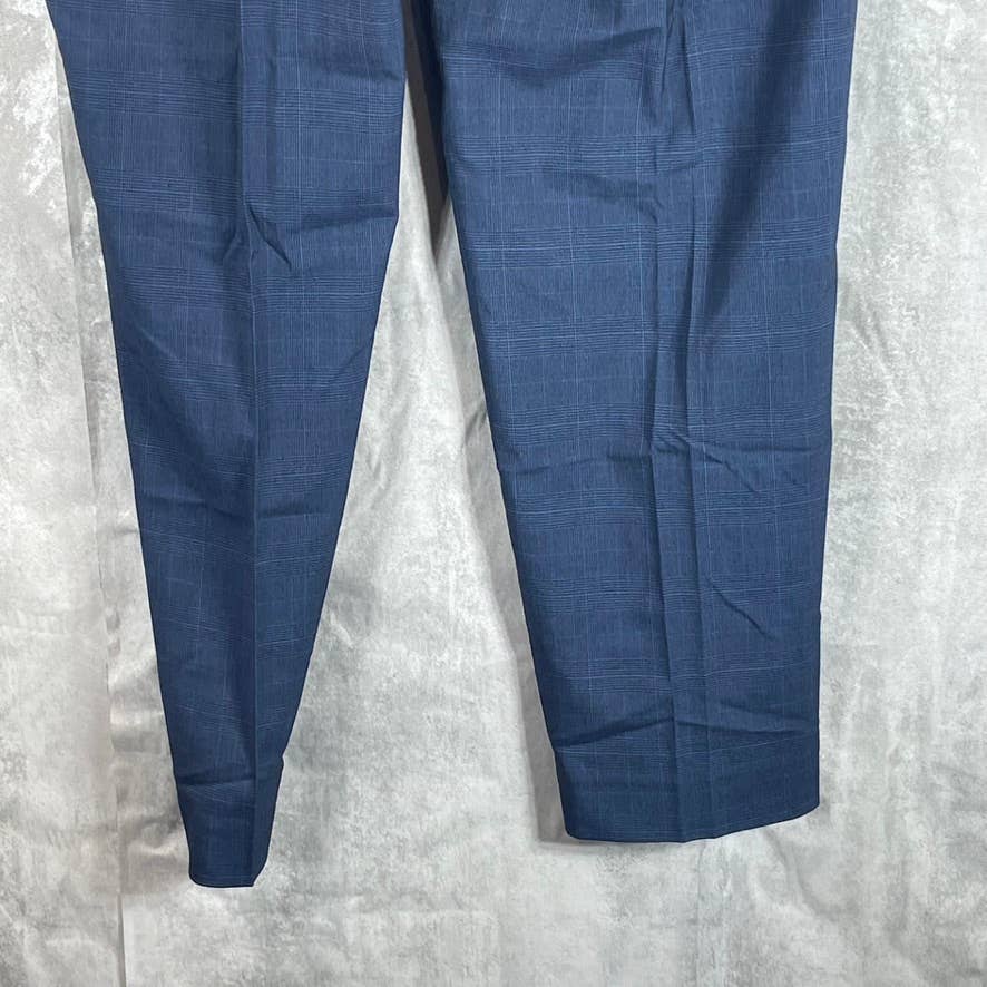 NAUTICA Men's Navy Plaid Modern-Fit Bi-Stretch Suit Pants SZ 41X32