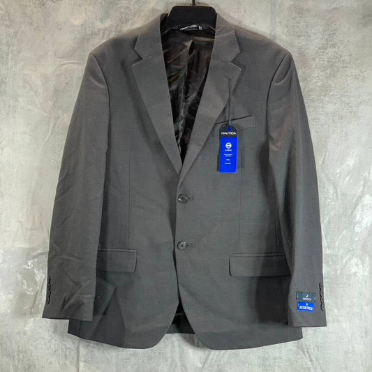 NAUTICA Men's Charcoal Short Modern-Fit Two-Button Bi-Stretch Suit Jacket SZ 38S