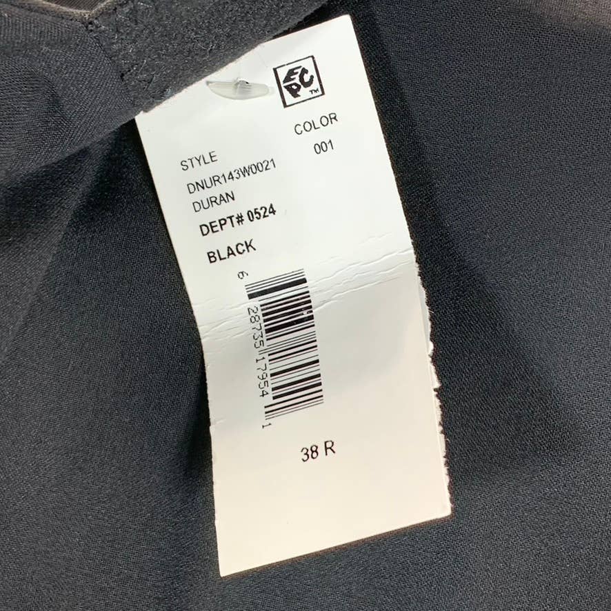 DKNY Men's Solid Black Modern-Fit Stretch Two-Button Suit Jacket SZ 38R