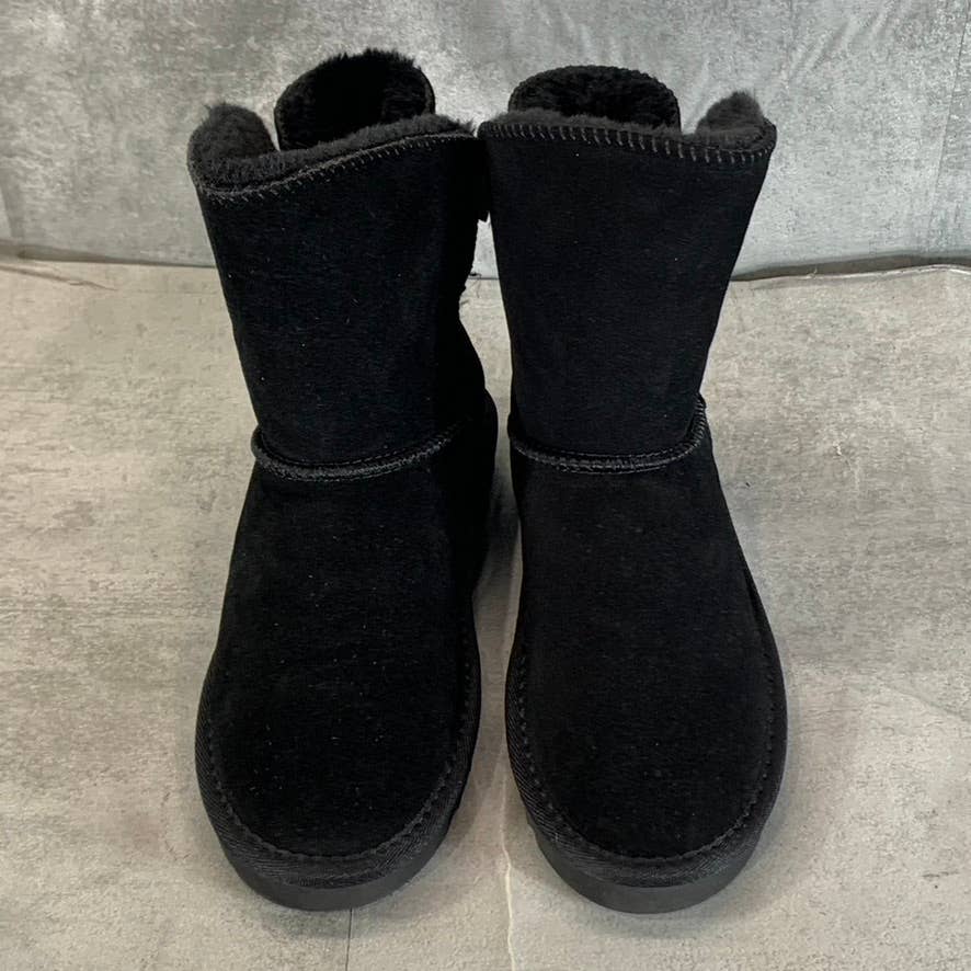 STYLE & CO Women's Black Teenyy Cold-Weather Faux-Fur Spilt-Shaft Boots SZ 5