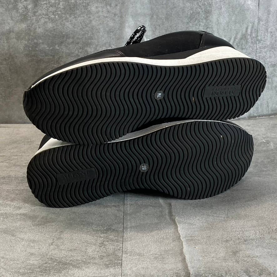 ALFANI Step N' Flex Women's Black Waldenn Lace-Up Wedge Platform Sneakers SZ 7