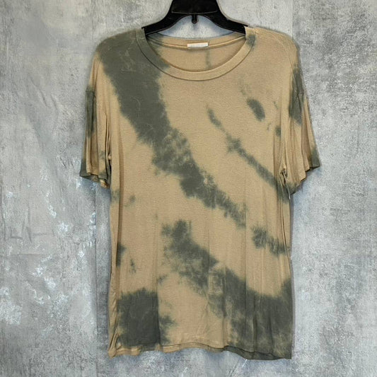 WST CST Women's Taupe Tie-Dye Crewneck Short Sleeve T-Shirt SZ L