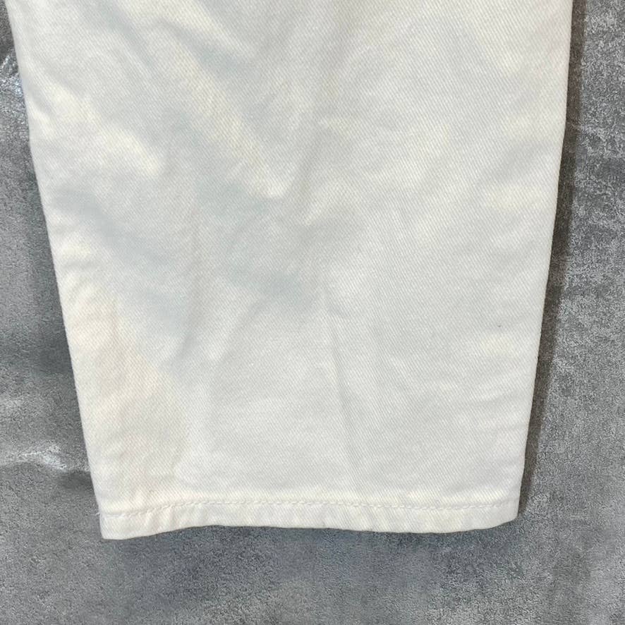 AFRM Women's White Luisa Distressed High-Rise Ankle Crop Skinny Denim Jeans SZ31