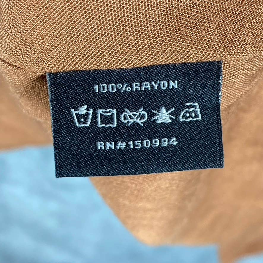 BELLDINI Women's Iced Latte/White Boho Embroidered V-Neck Chic Pocketed Dress