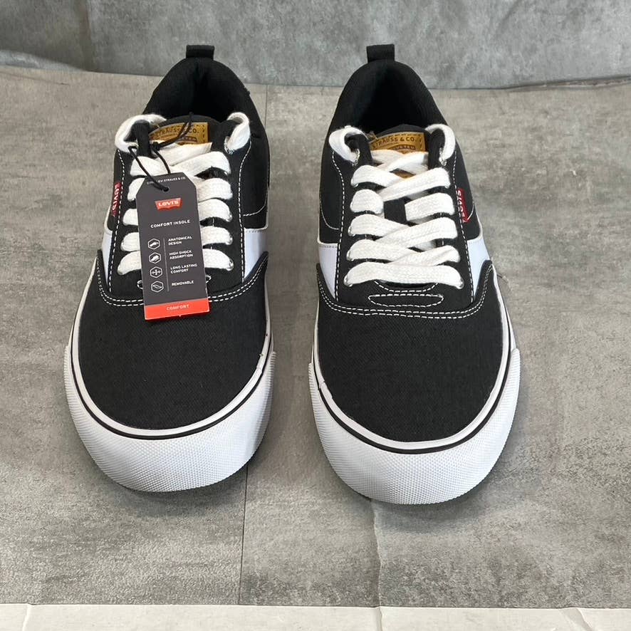 LEVI'S Women's Black/White Naya Court Canvas Ultra Suede Skate Sneakers SZ 8.5