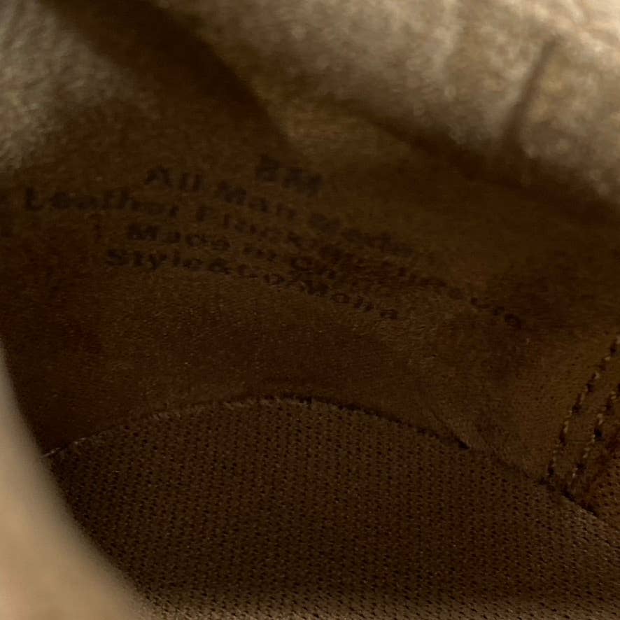 STYLE & CO Women's Taupe Textured Moira Zip Round-Toe Slip-On Sneakers SZ 8