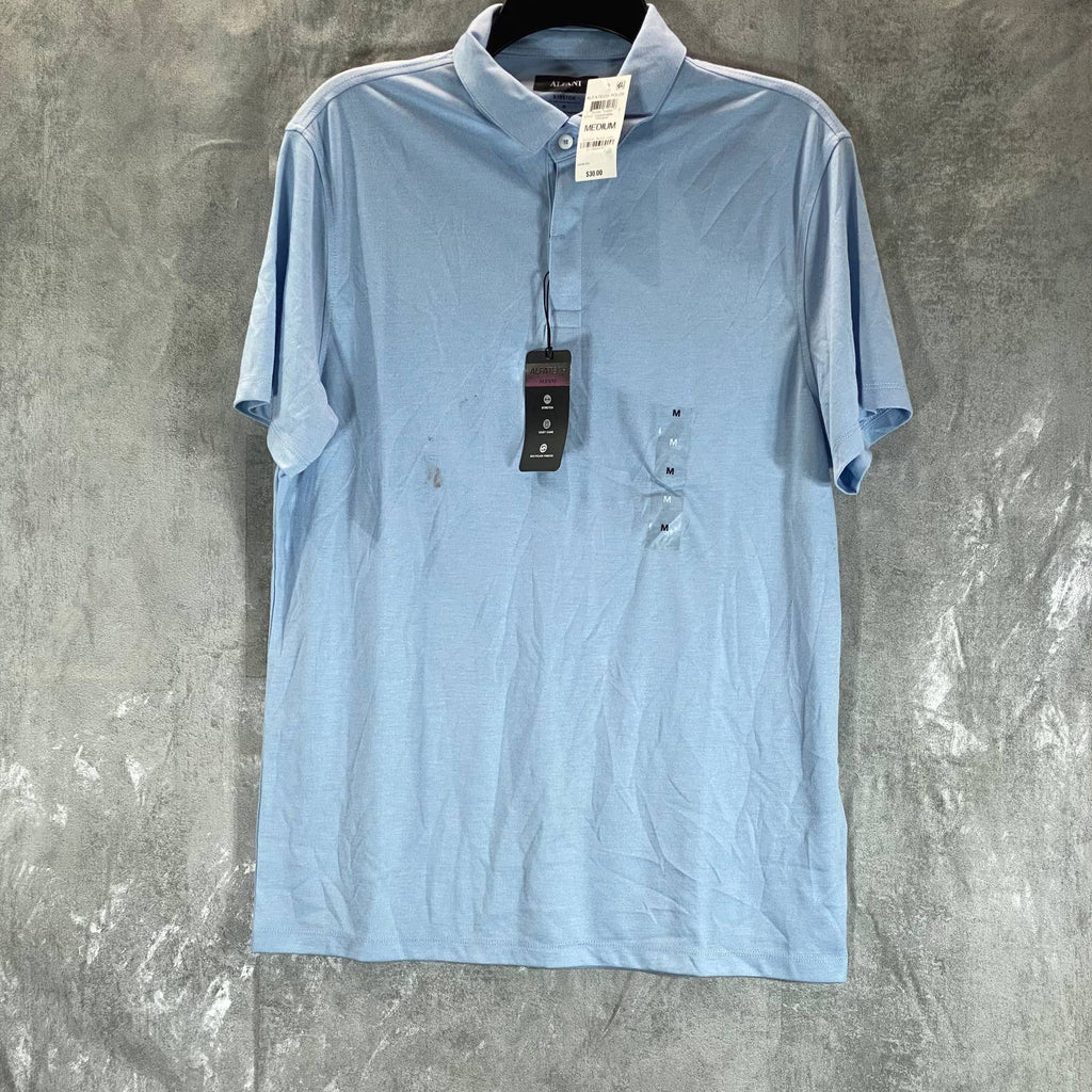 ALFANI Men's Croquis AlfaTech Stretch Solid Short-Sleeve Polo Shirt SZ M
