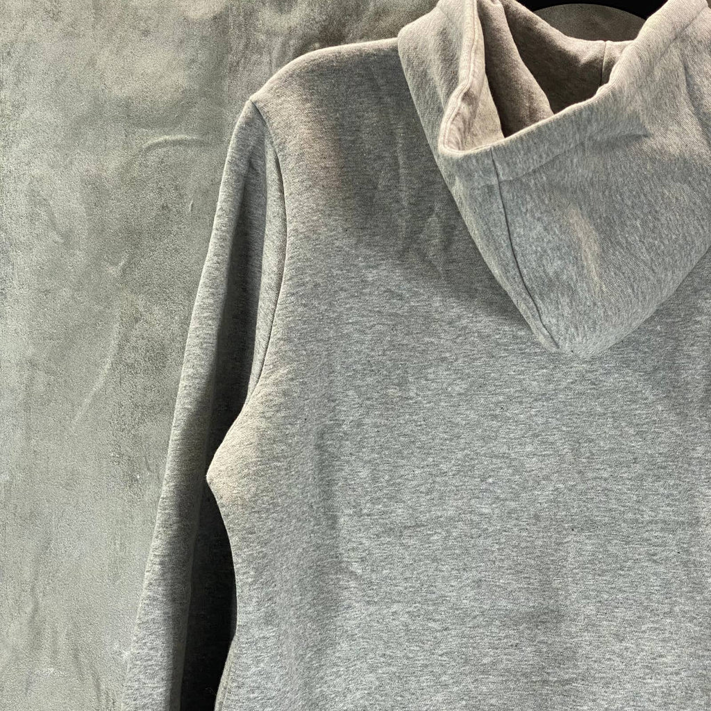 REEBOK Men's Medium Grey Heather Identity Fleece Stacked Logo Hoodie SZ M