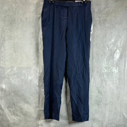 Calvin Klein Men's Blue Birdseye X-Fit Slim-Fit Stretch Suit Pants SZ 30X29