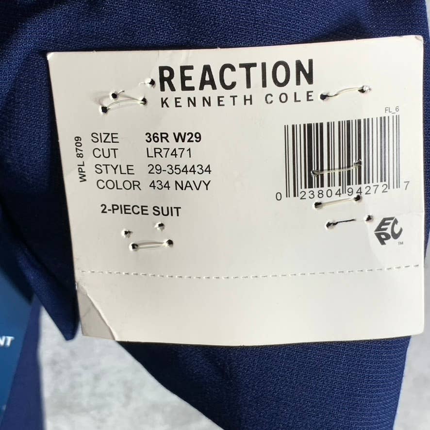 REACTION KENNETH COLE Men's Blue Techni-Cole Slim-Fit Suit Jacket SZ 36R