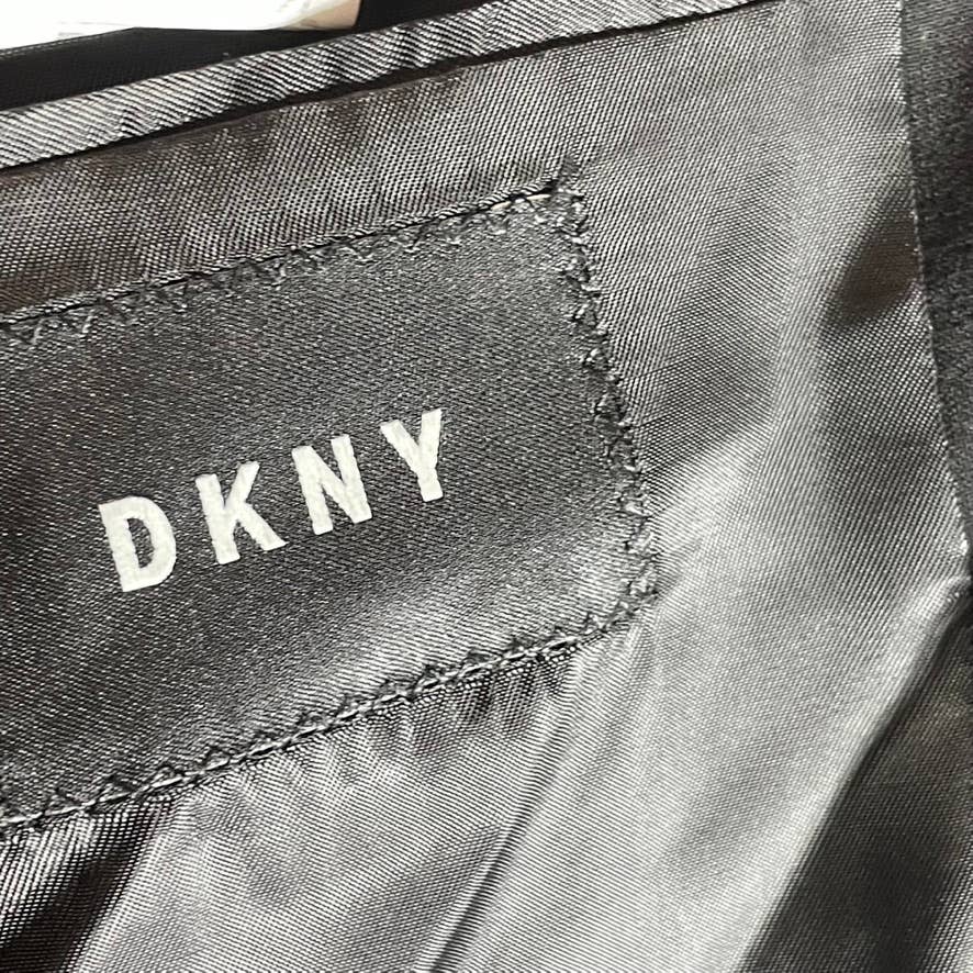 DKNY Men's Solid Black Short Modern-Fit Stretch Two-Button Suit Jacket SZ 44S