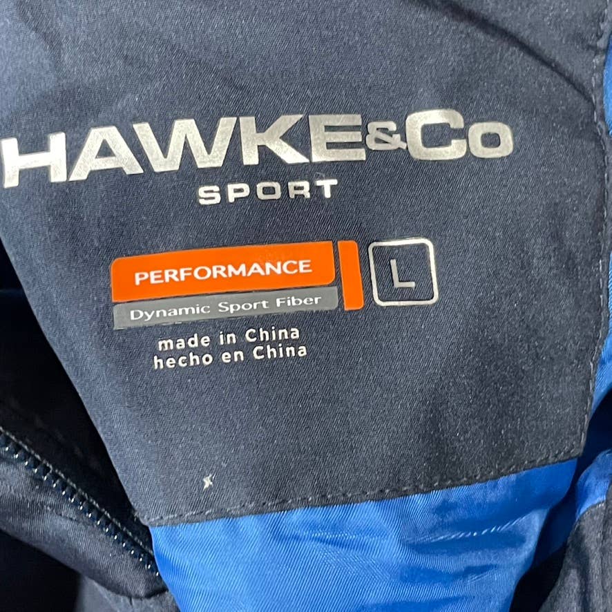 HAWKE & CO Men's Navy Quilted Lightweight Water-Resistant Vest SZ L