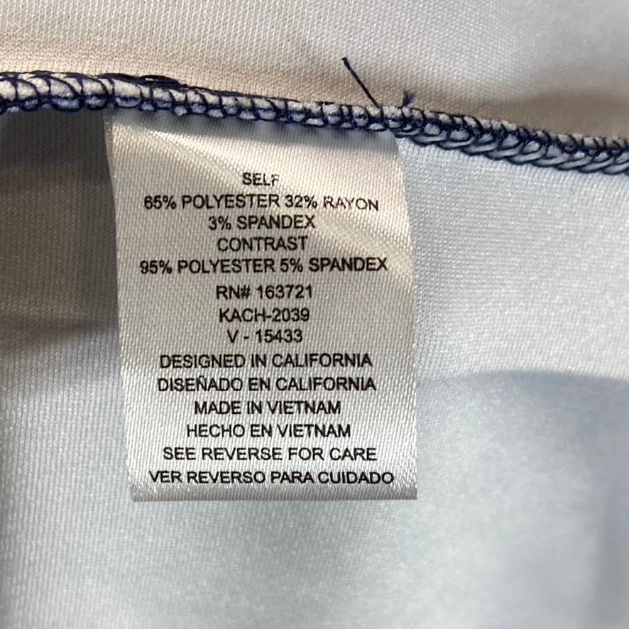 KINGSTON GREY Juniors' Navy Check Pleated Skirt Crewneck Mini Sweater Dress SZ L