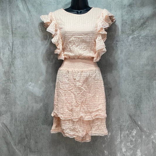 SAGE THE LABEL Pink Summer's Eve Ruffle Mini Dress SZ XL